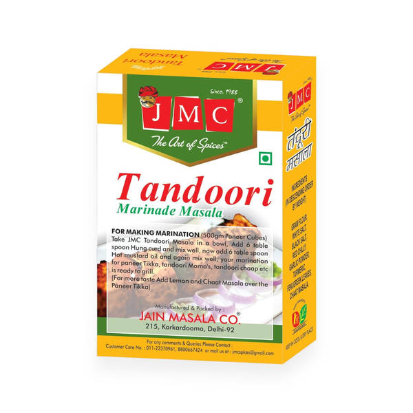 Jmc tandoori masala 35g box back side